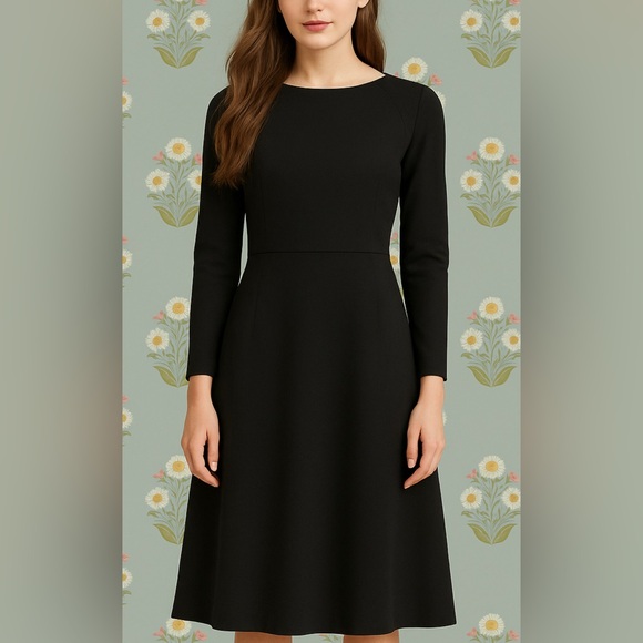J. Crew Dresses & Skirts - 🆕👗 J.Crew Little Black Dress XS Tall (2/4) Classic Fit & Flare 39” Long Cotton
